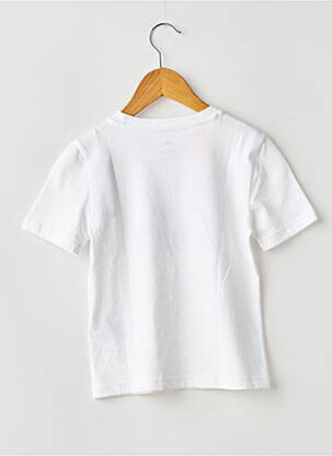 Tricou croială dreaptă mâneci scurte alb ADIDAS fată