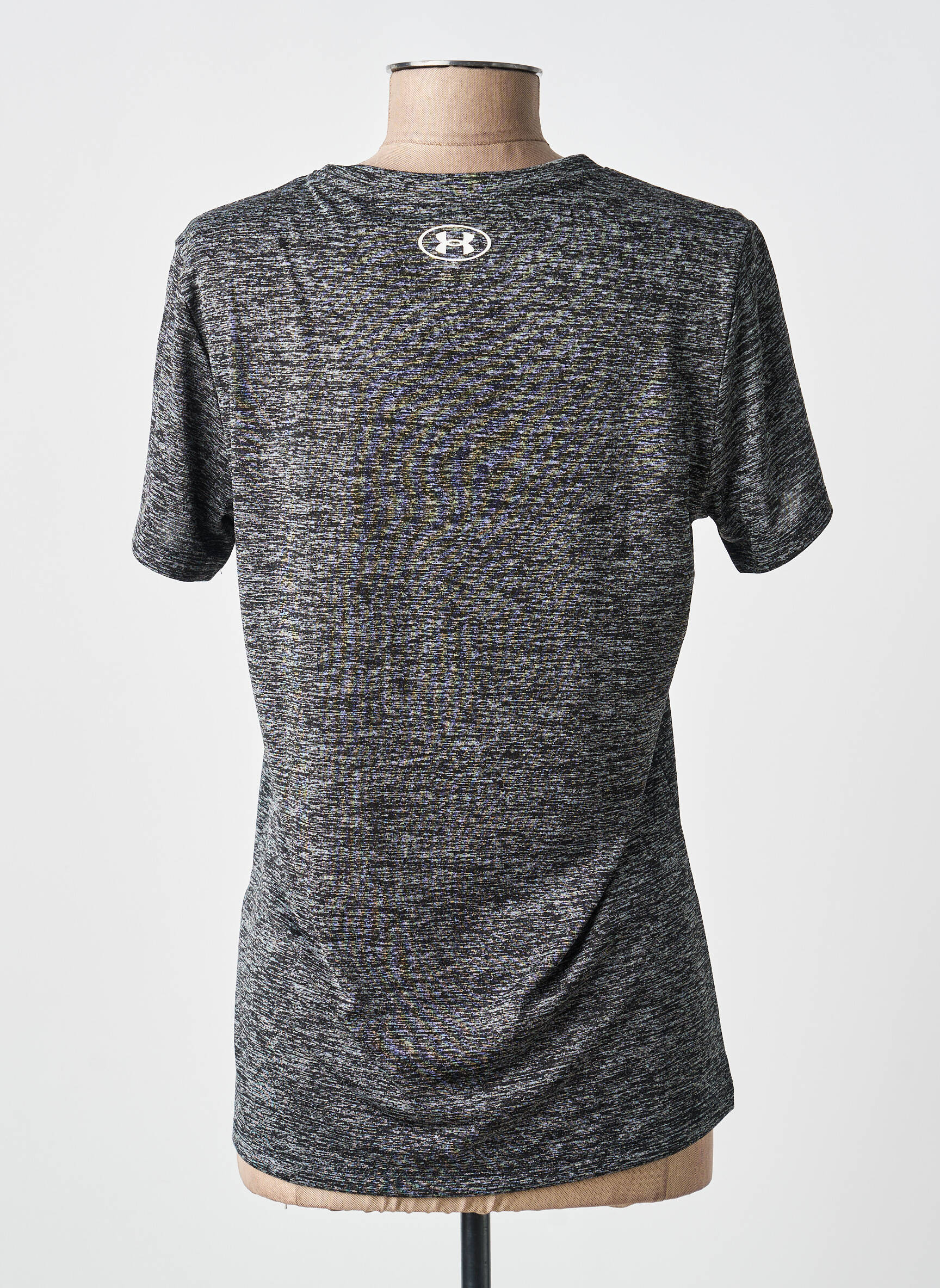 Tricou guler în v mâneci scurte gri UNDER ARMOUR femeie