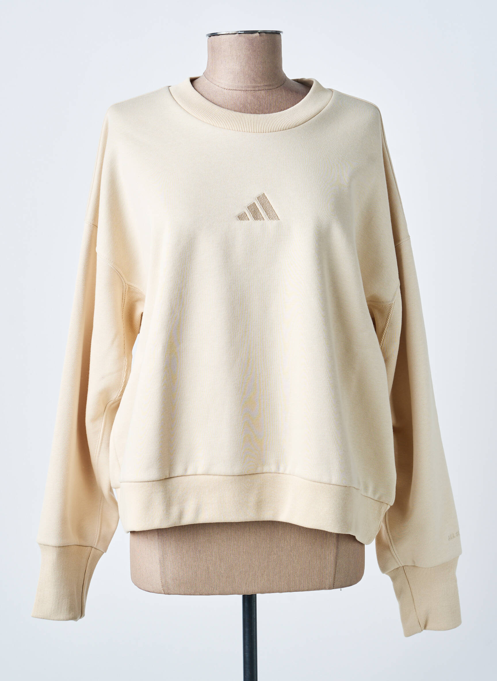 Hanorac mâneci lungi mâneci lungi bej ADIDAS femeie