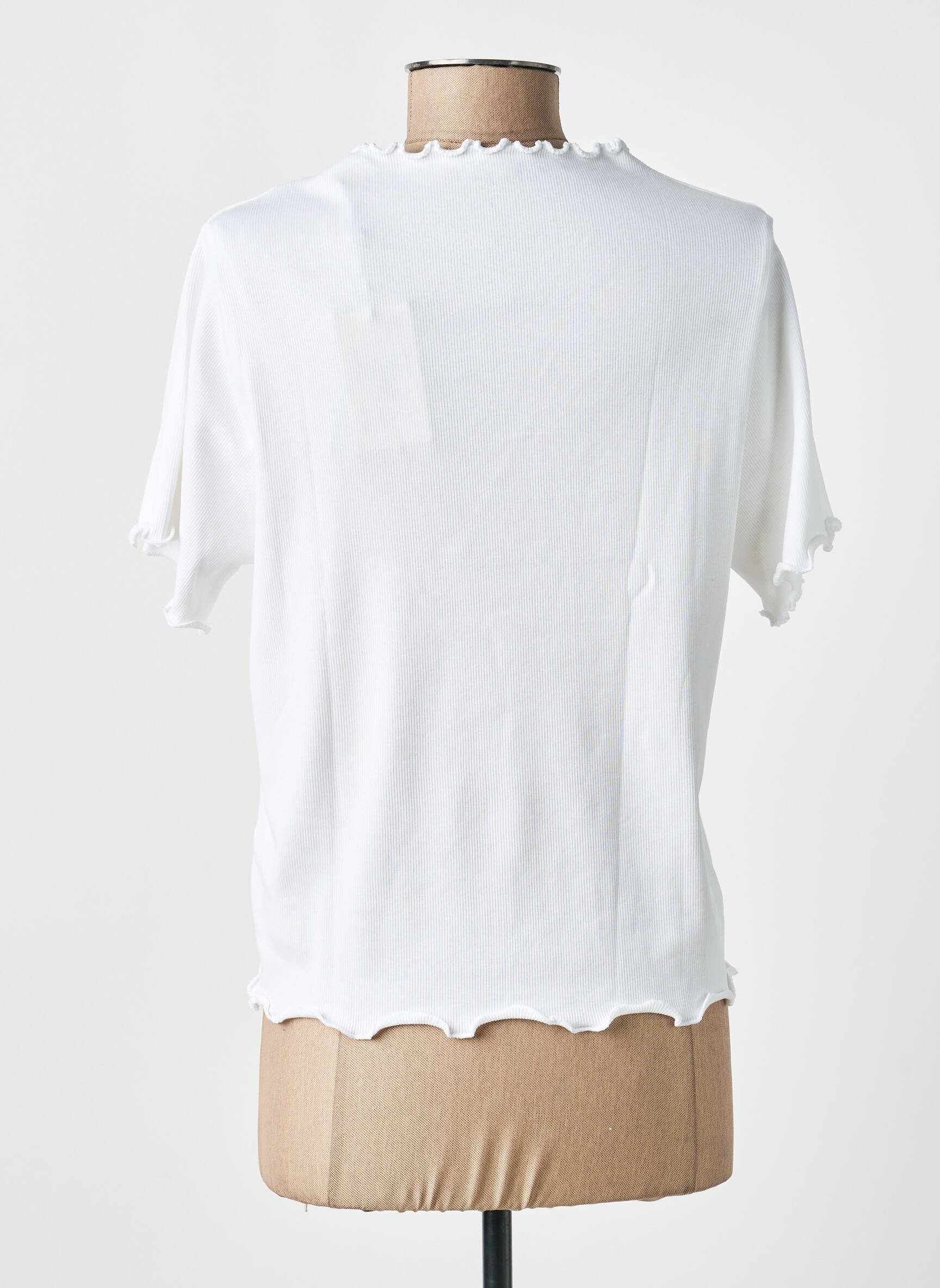 Tricou elasticitate mâneci scurte alb PEPE JEANS femeie
