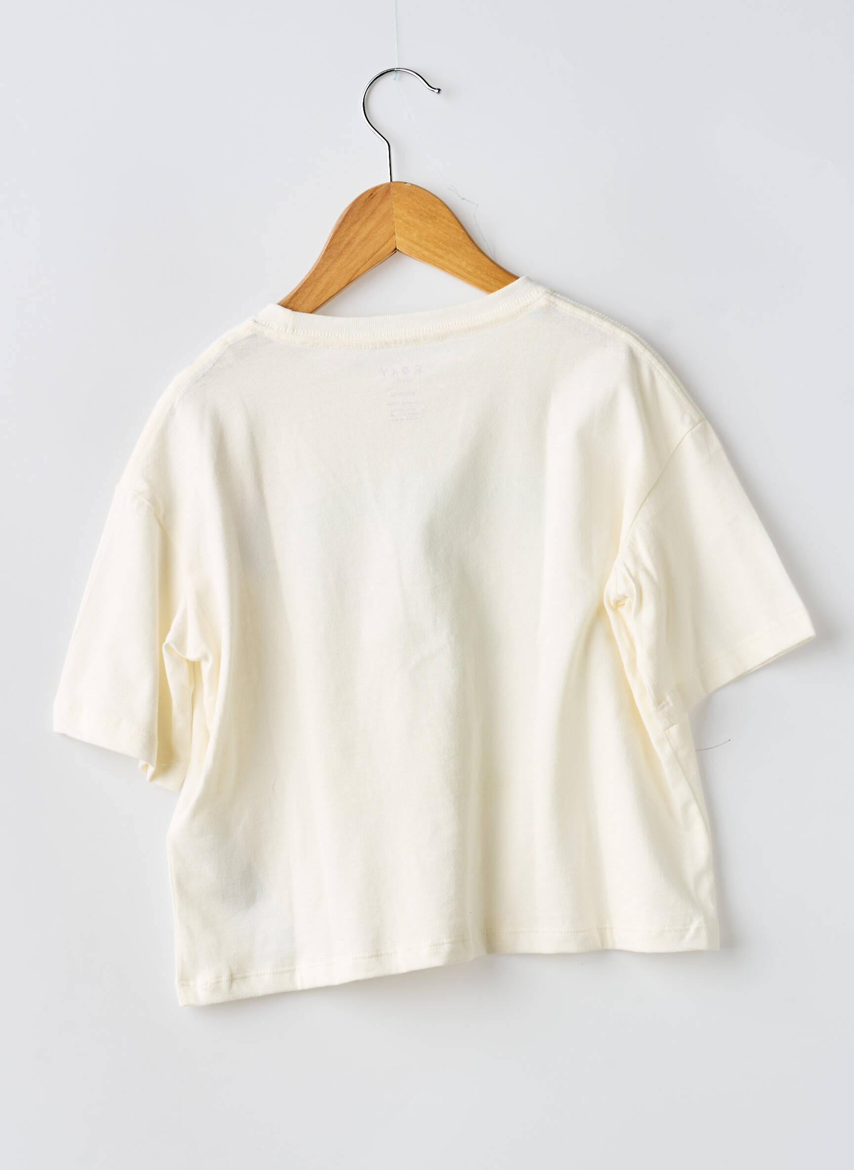 Tricou croială dreaptă mâneci scurte bej ROXY fată