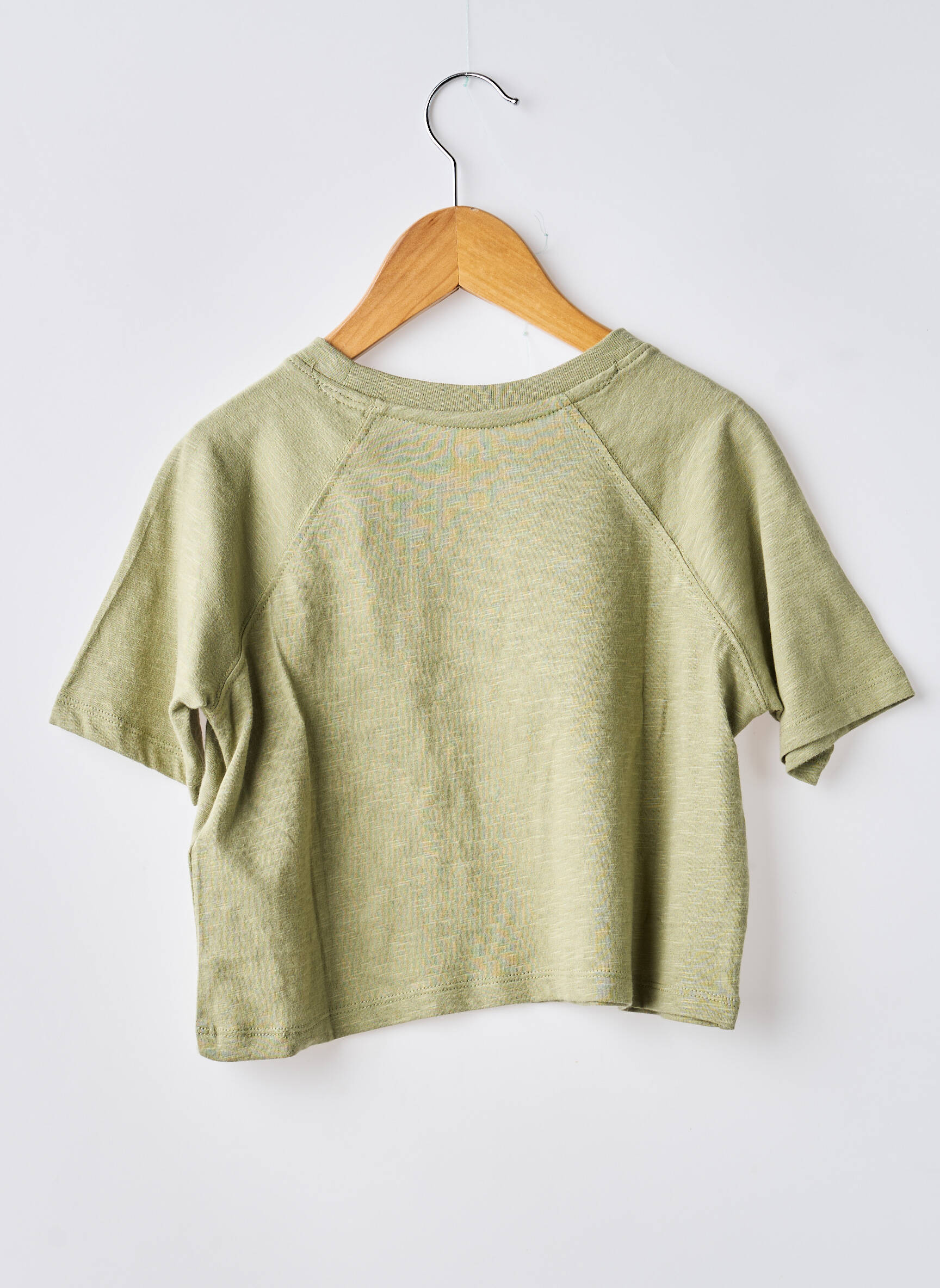 Tricou croială dreaptă mâneci scurte verde ROXY fată