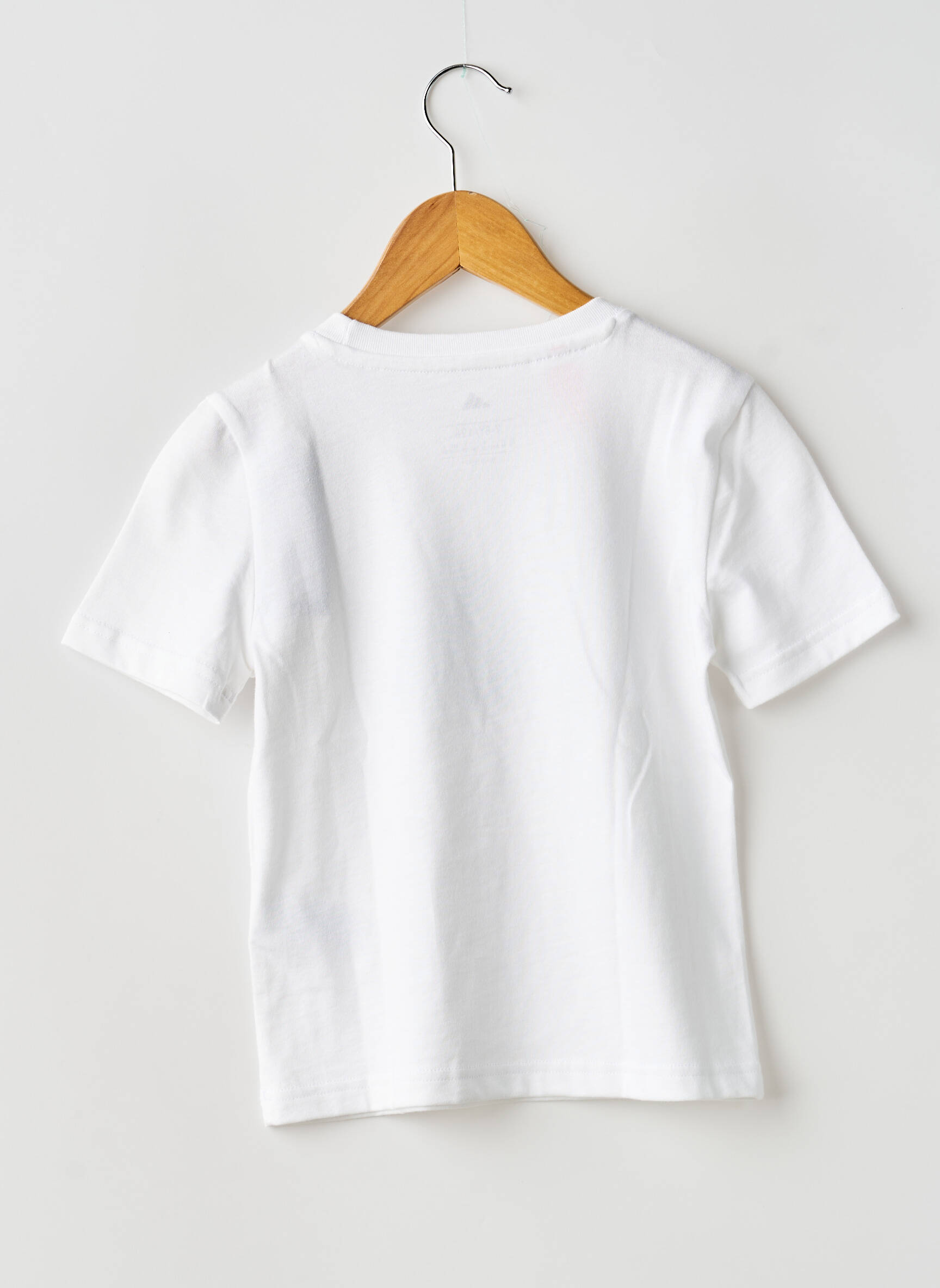 Tricou croială dreaptă mâneci scurte alb ADIDAS fată