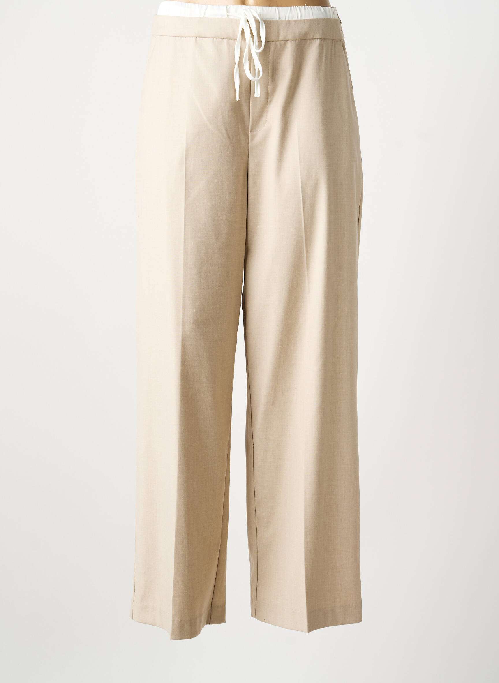 Pantalon drept elasticitate mărime normală bej KAFFE femeie