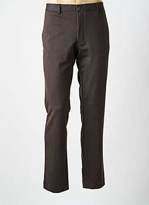 Pantalon slim țesătură poplin mărime normală maro LCDN bărbat