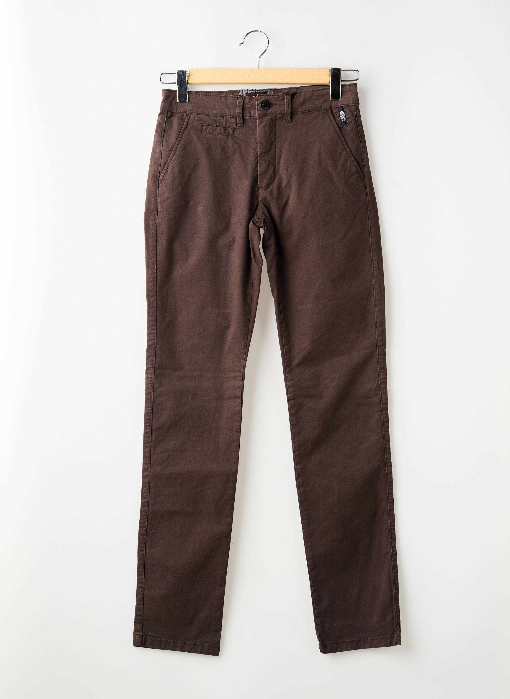 Pantalon drept elasticitate maro DELAHAYE bărbat