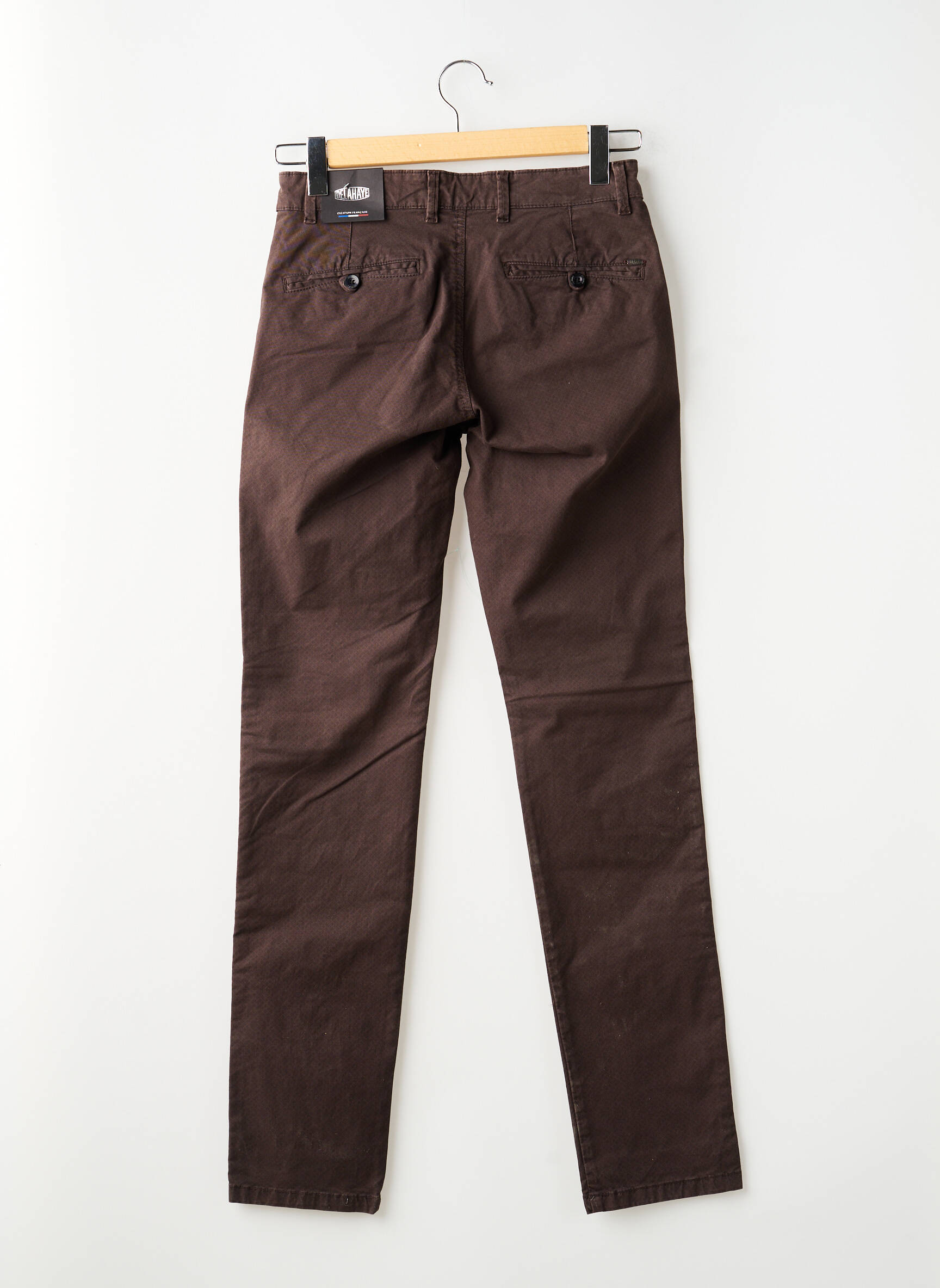 Pantalon drept elasticitate maro DELAHAYE bărbat