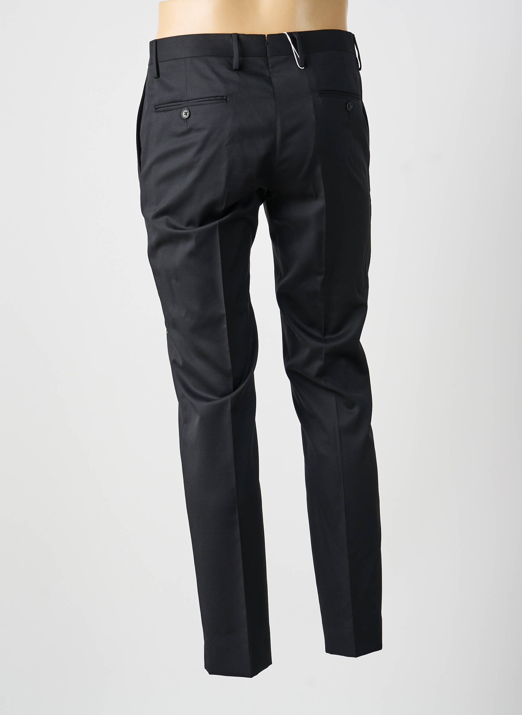 Pantalon slim țesătură poplin mărime normală negru MANUFACTURE bărbat