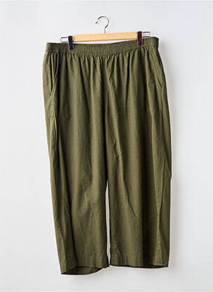 Pantalon 7/8 talie elastică mărime normală verde KAFFE femeie