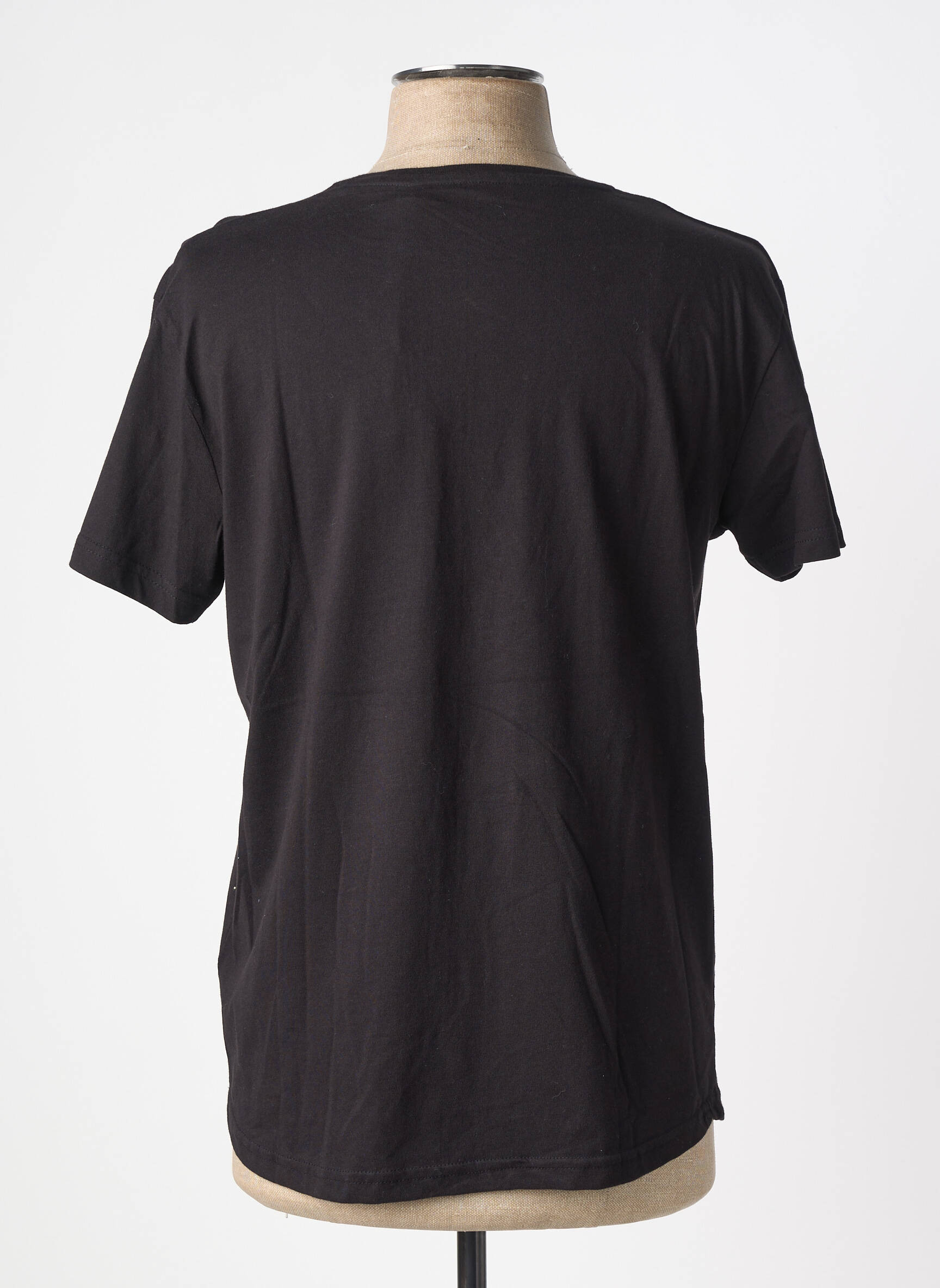 Tricou croială cambrată mâneci scurte negru NO EXCESS bărbat