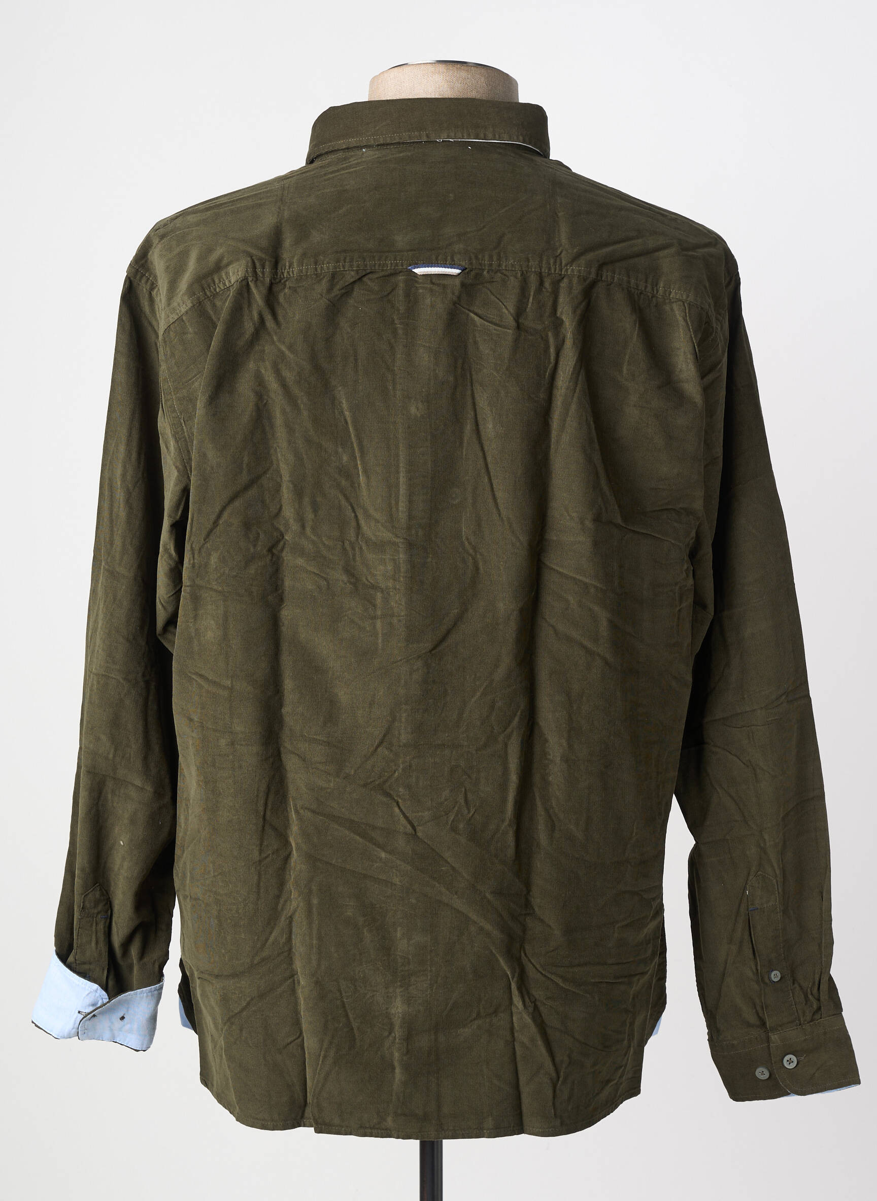 Cămașă cu mâneci lungi buzunare verde FQ1924 bărbat