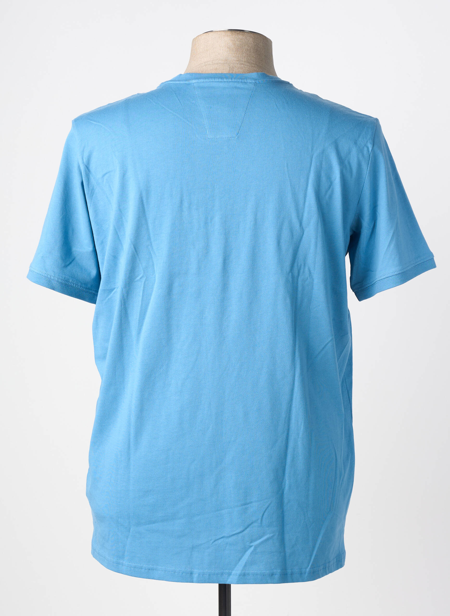 Tricou croială cambrată mâneci scurte albastru DELAHAYE bărbat