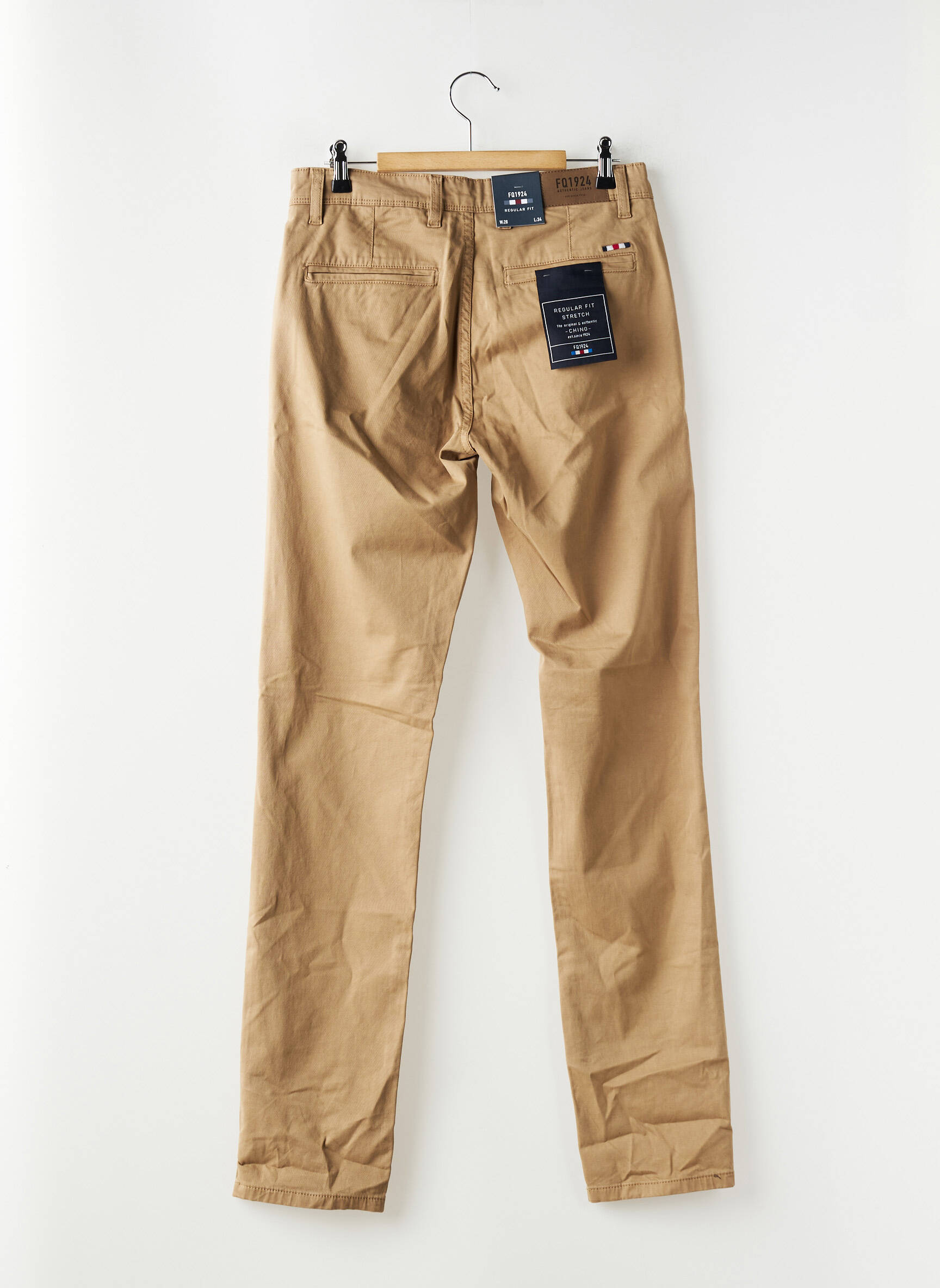 Pantalon chino elasticitate mărime normală maro FQ1924 bărbat