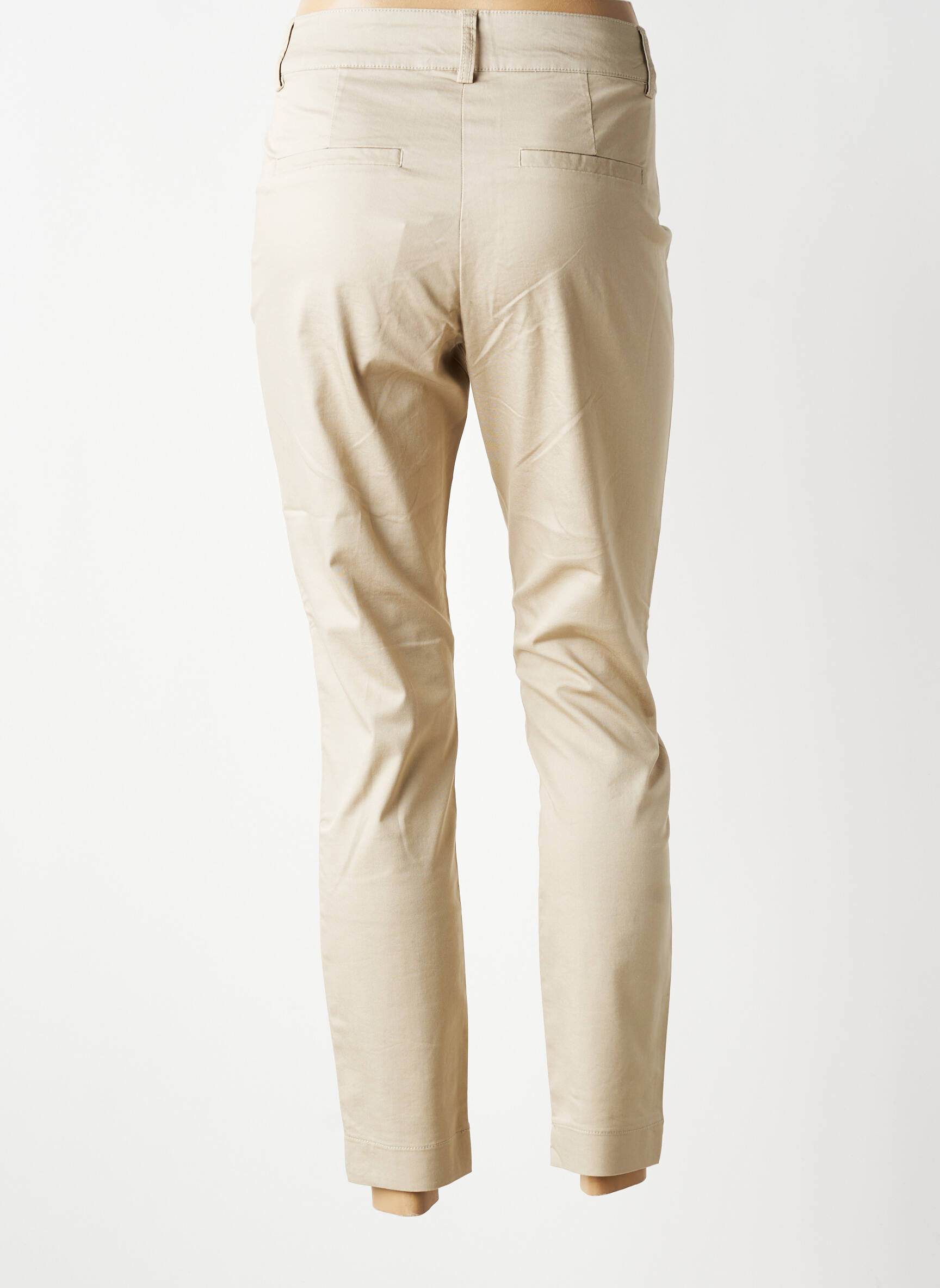Pantalon 7/8 elasticitate mărime normală bej KAFFE femeie
