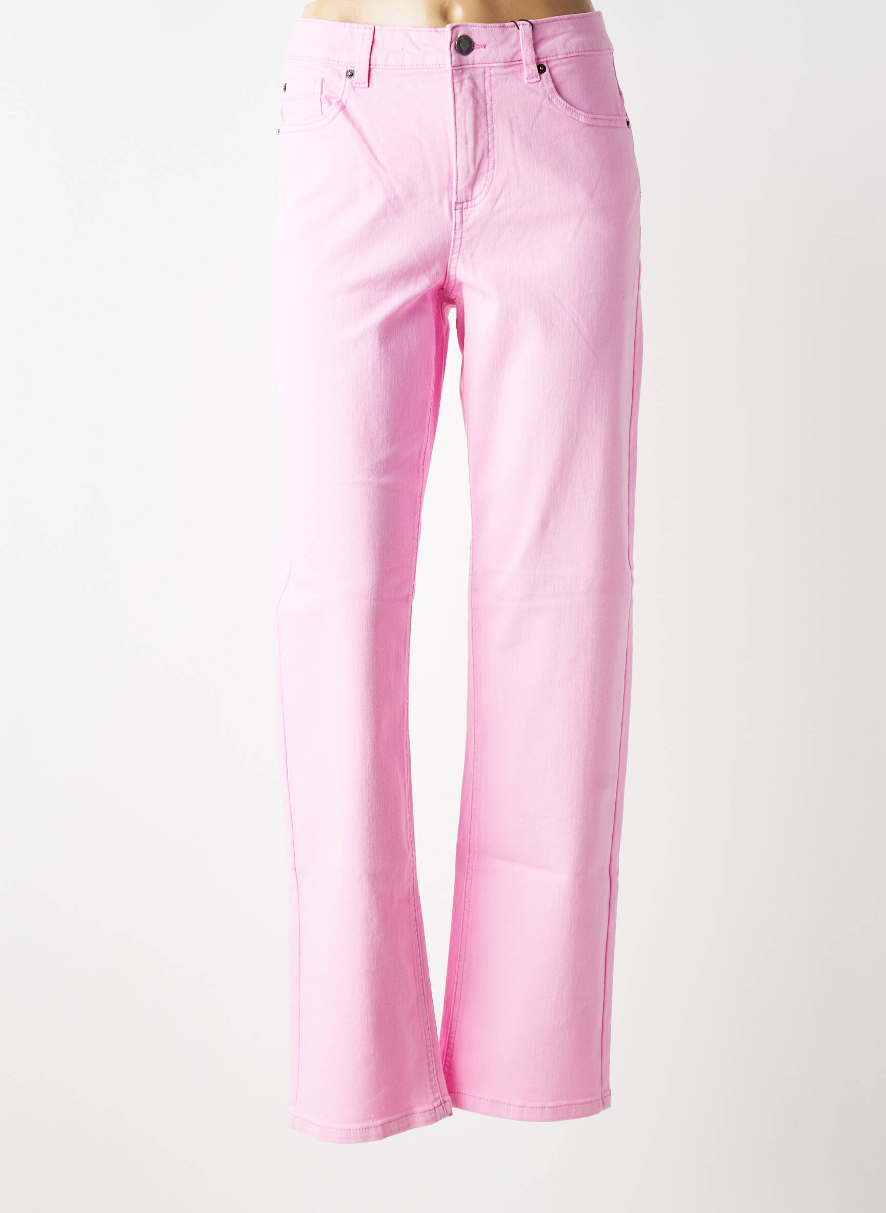 Pantalon drept elasticitate mărime normală roz KAFFE femeie