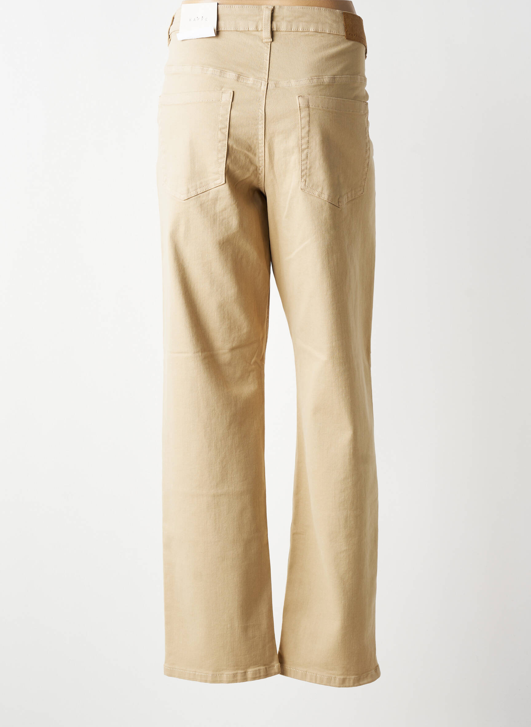 Pantalon drept elasticitate mărime normală bej KAFFE femeie