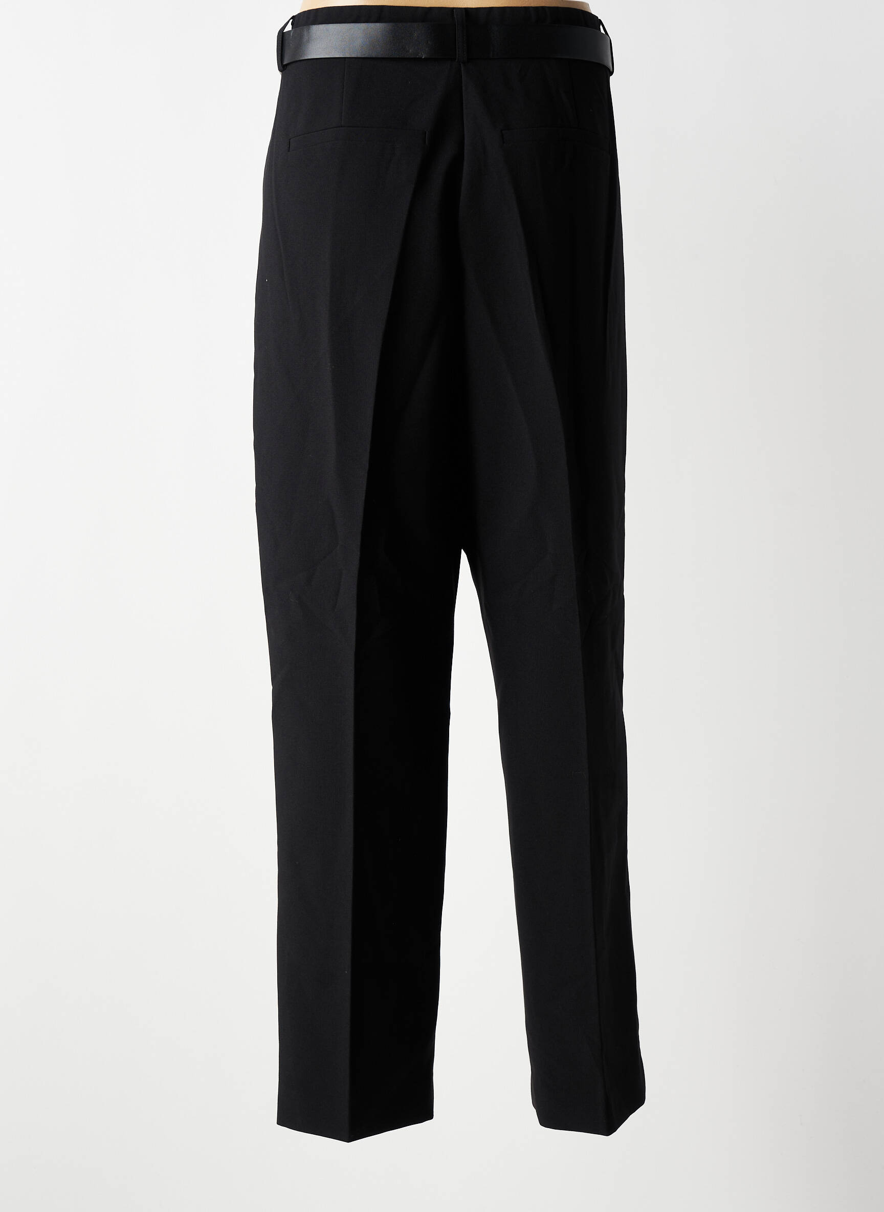 Pantalon drept elasticitate mărime normală negru CREAM femeie