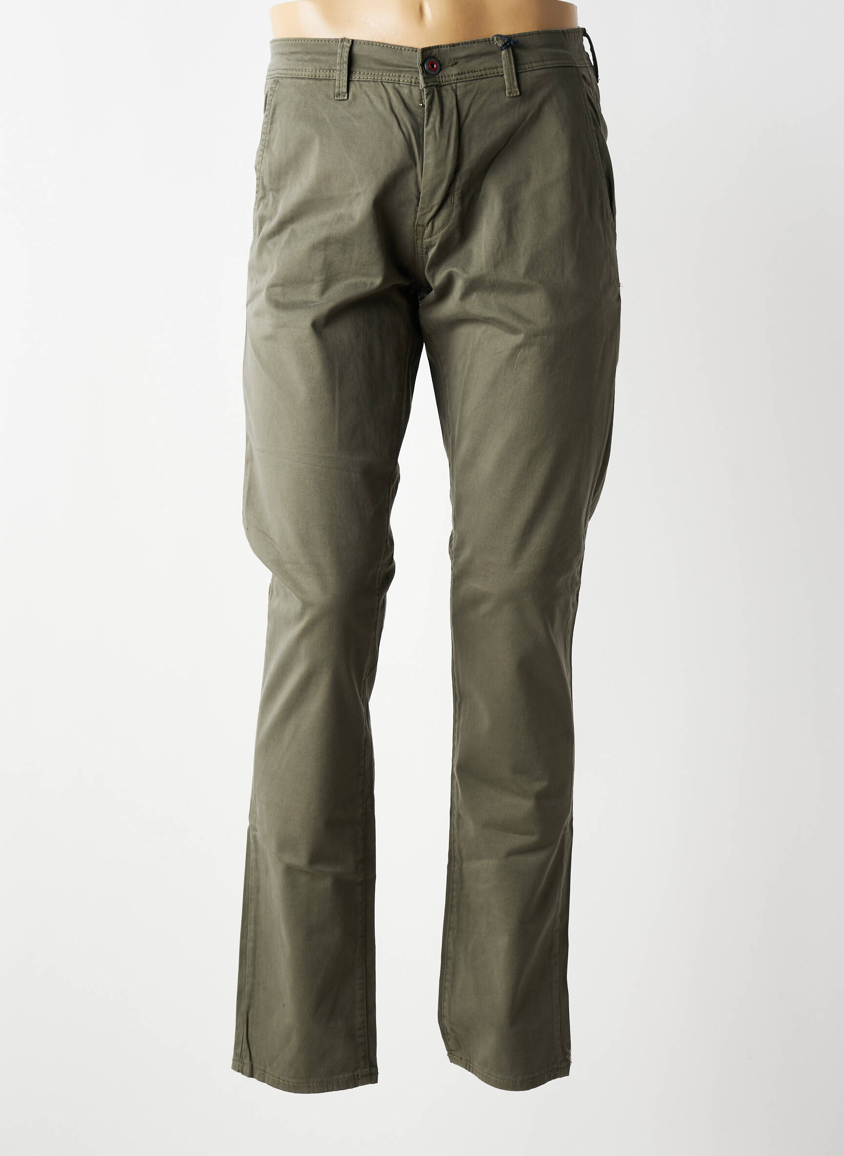 Pantalon chino elasticitate mărime normală verde FQ1924 bărbat