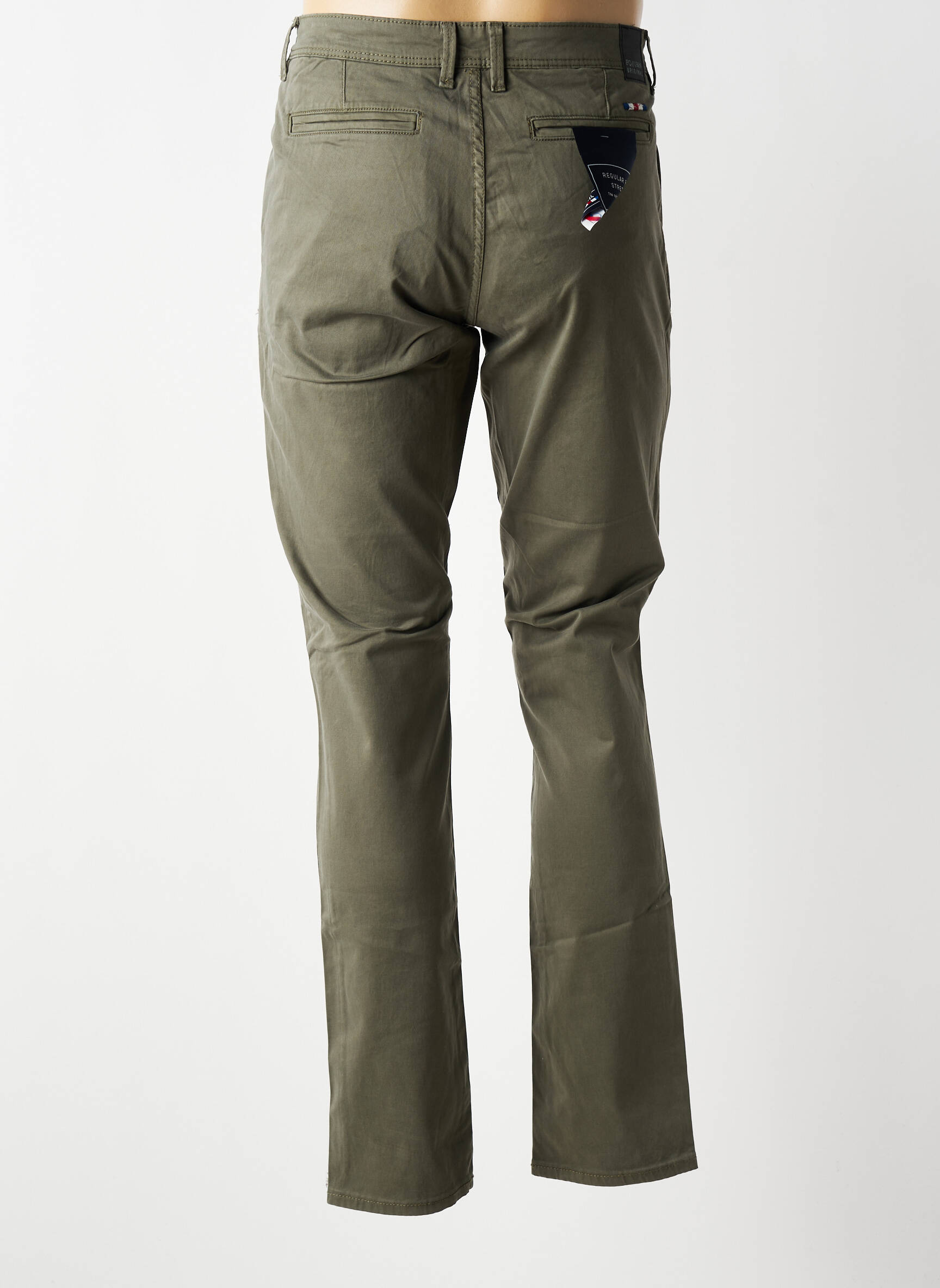 Pantalon chino elasticitate mărime normală verde FQ1924 bărbat
