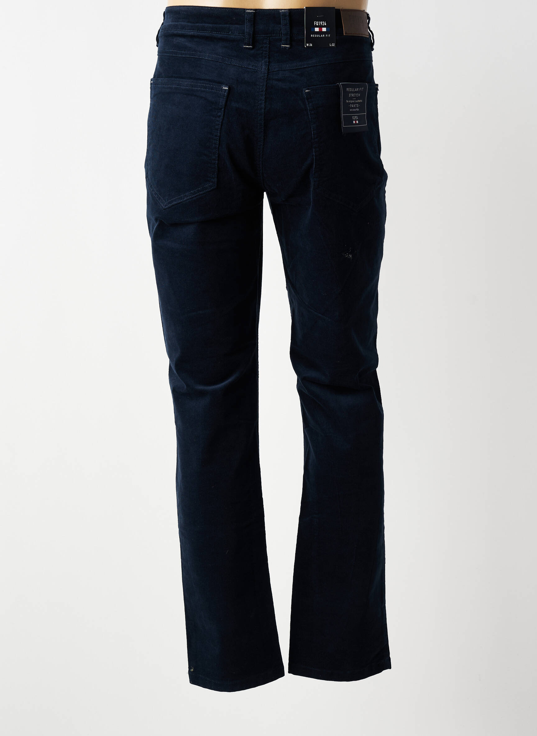 Pantalon drept elasticitate mărime normală albastru FQ1924 bărbat