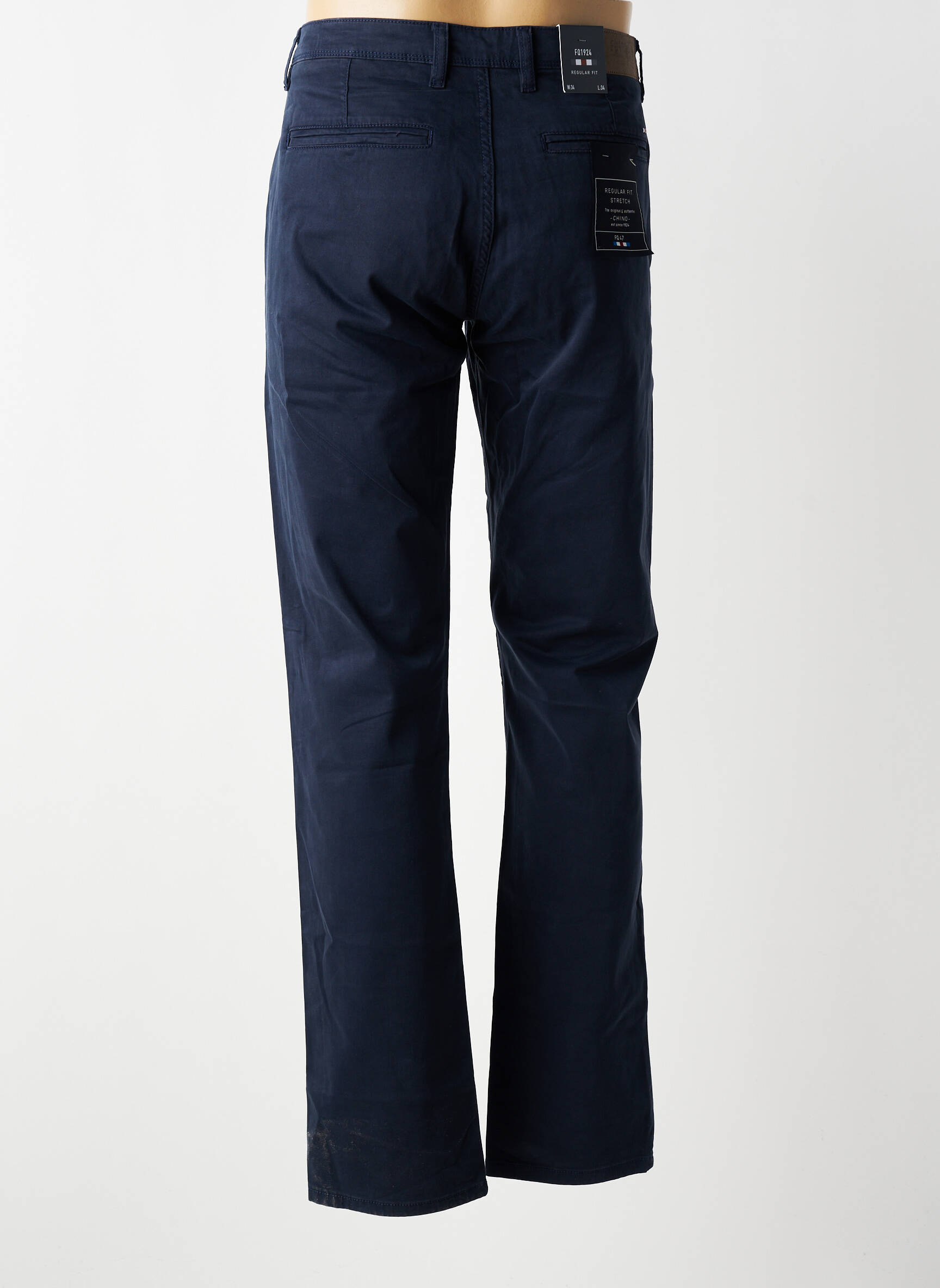Pantalon chino elasticitate mărime normală albastru FQ1924 bărbat