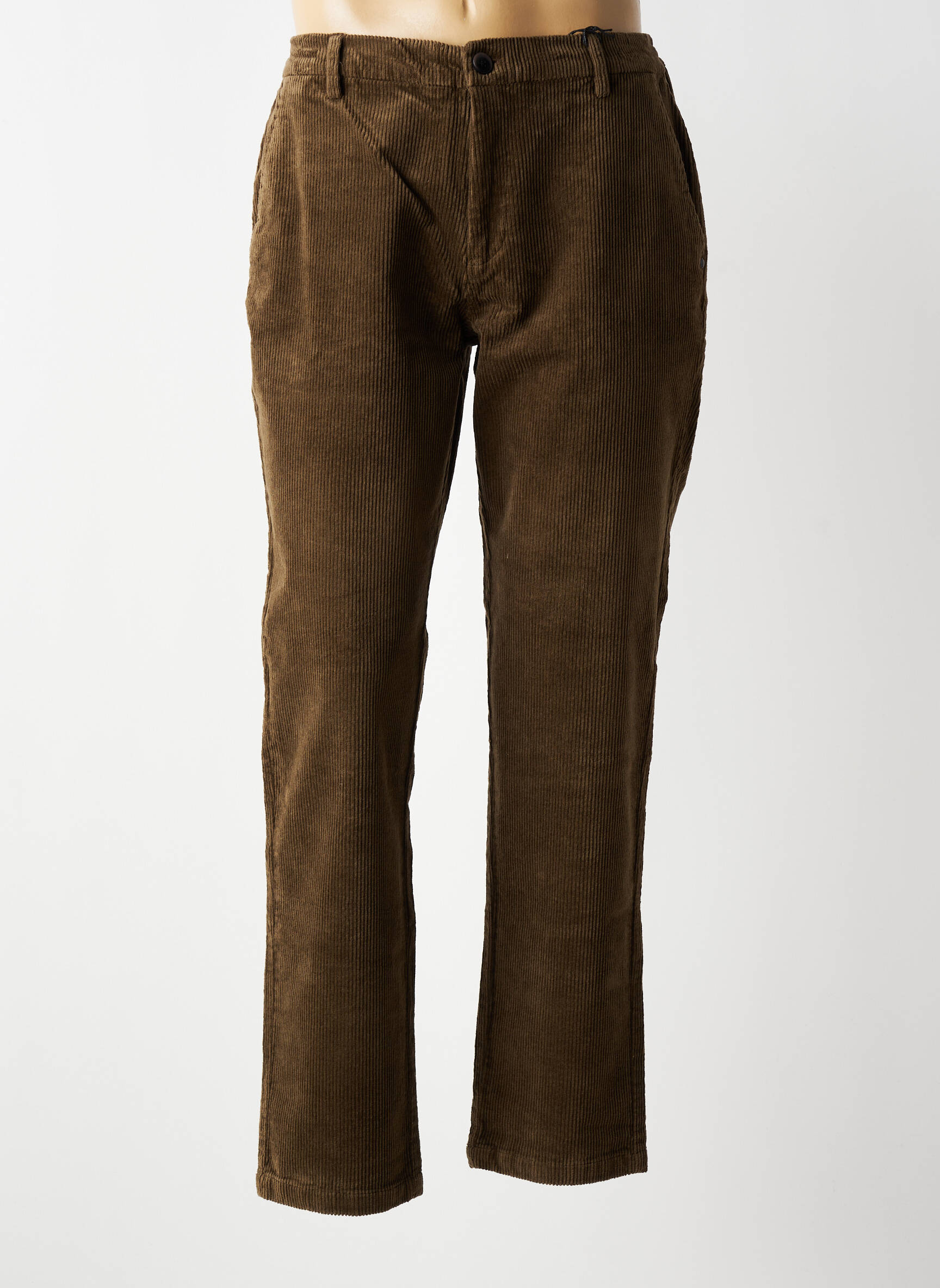 Pantalon drept elasticitate mărime normală maro NO EXCESS bărbat
