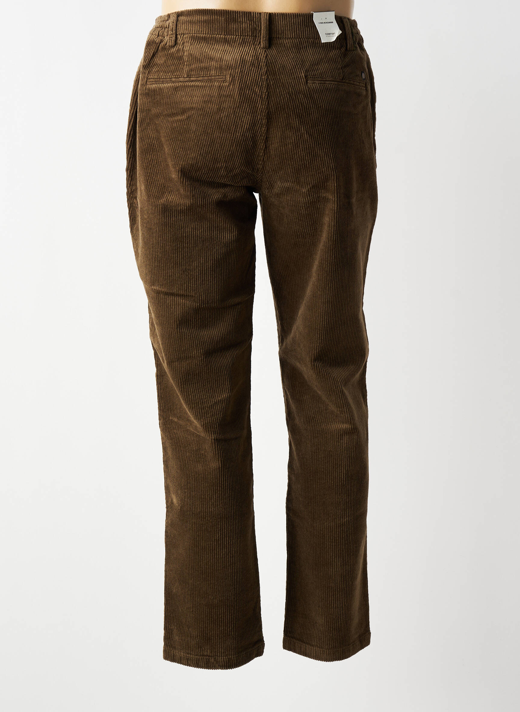 Pantalon drept elasticitate mărime normală maro NO EXCESS bărbat