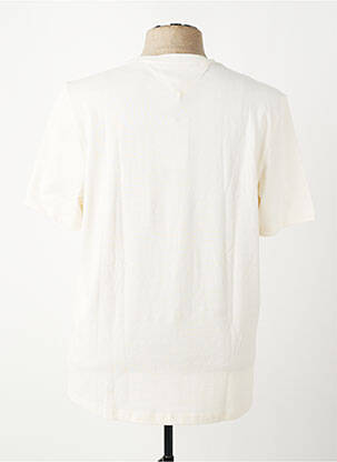 Tricou broderie mâneci scurte bej TOMMY HILFIGER bărbat