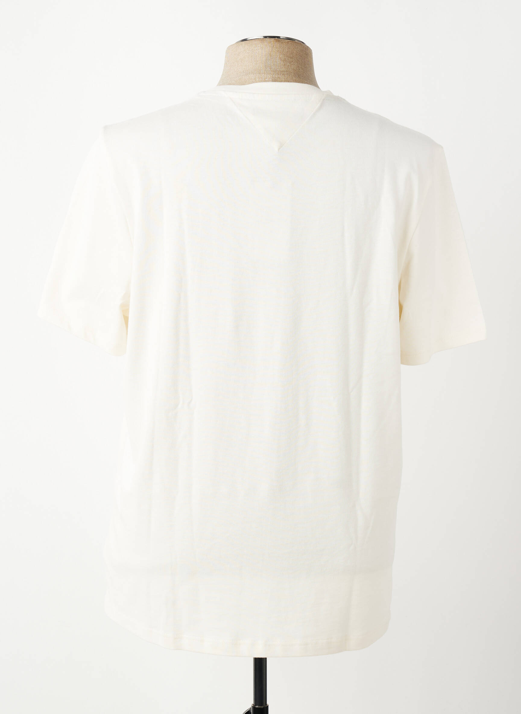 Tricou broderie mâneci scurte bej TOMMY HILFIGER bărbat