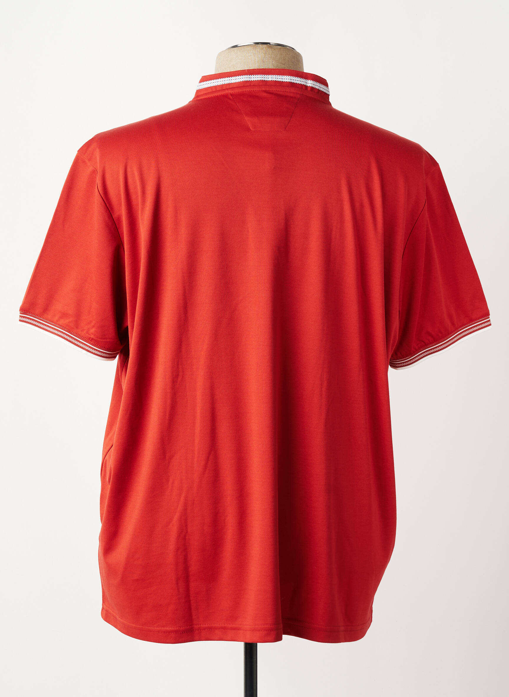 Tricou croială dreaptă mâneci scurte roșu DELAHAYE bărbat