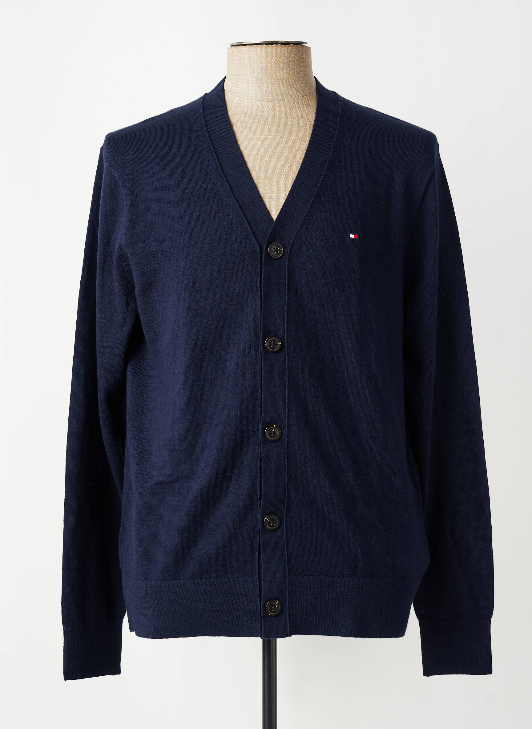Vestă cu mâneci lungi închidere cu nasturi pe față albastru TOMMY HILFIGER femeie