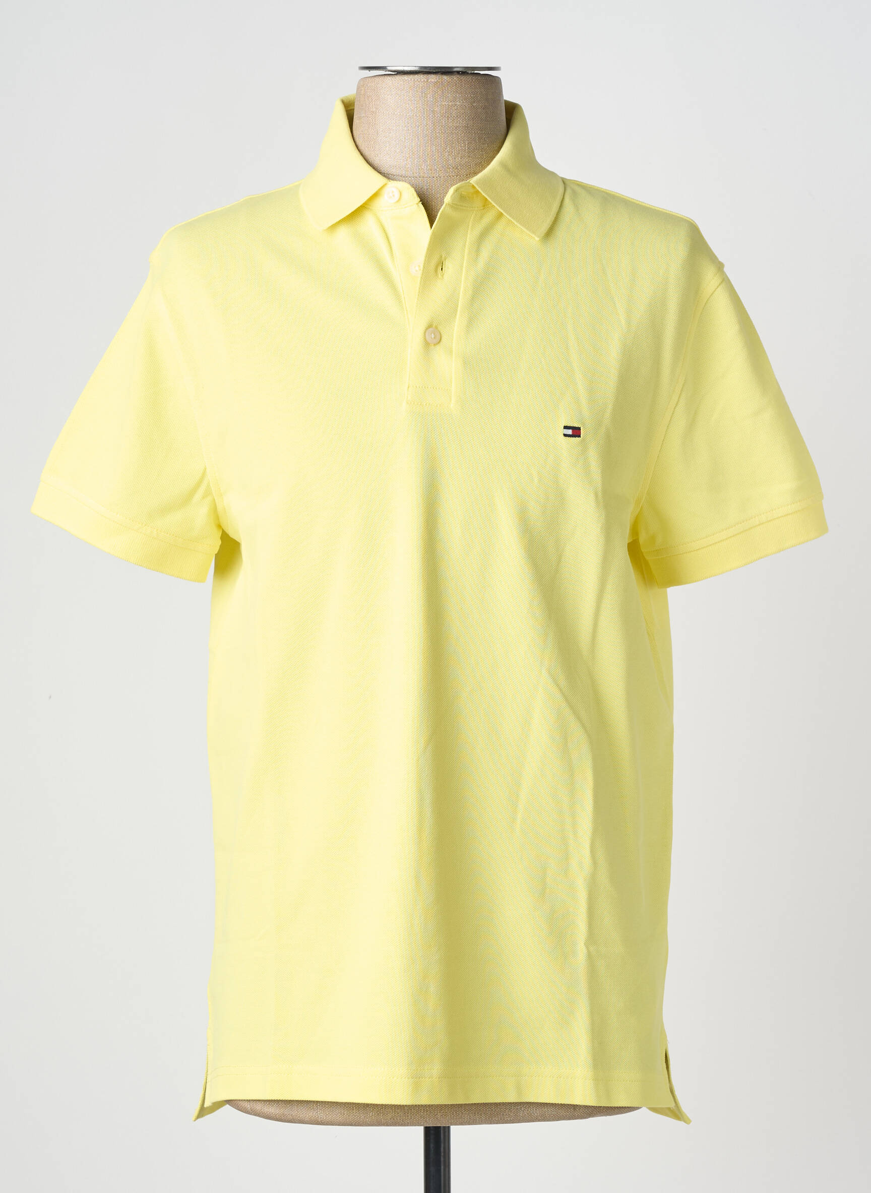 Polo elasticitate mâneci scurte galben TOMMY HILFIGER bărbat