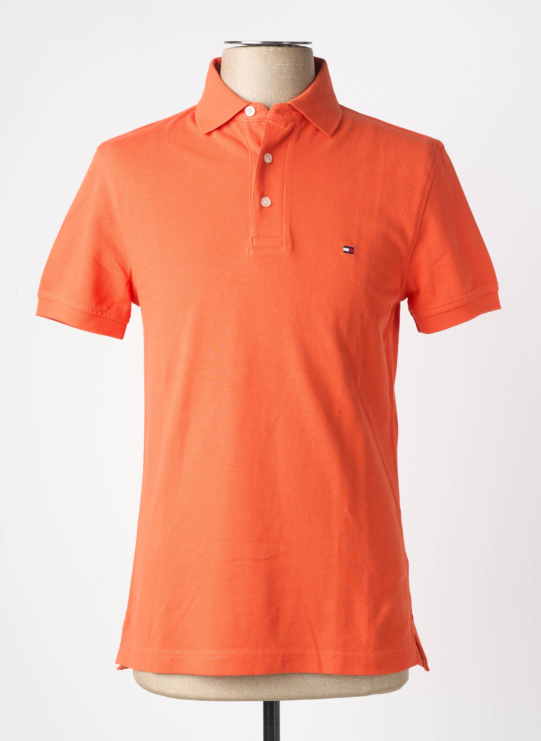Polo elasticitate mâneci scurte portocalie TOMMY HILFIGER bărbat