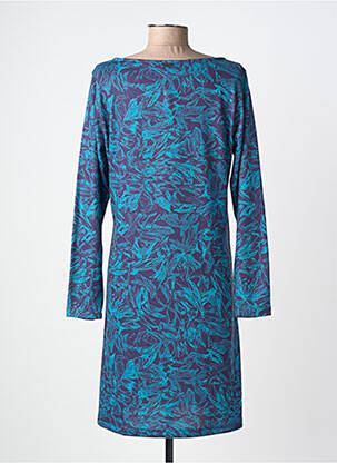 Rochie midi imprimeu fantezie mâneci lungi albastru AGATHE & LOUISE femeie