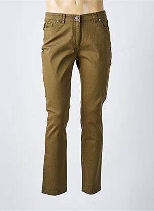 Pantalon drept elasticitate mărime normală verde AGATHE & LOUISE femeie