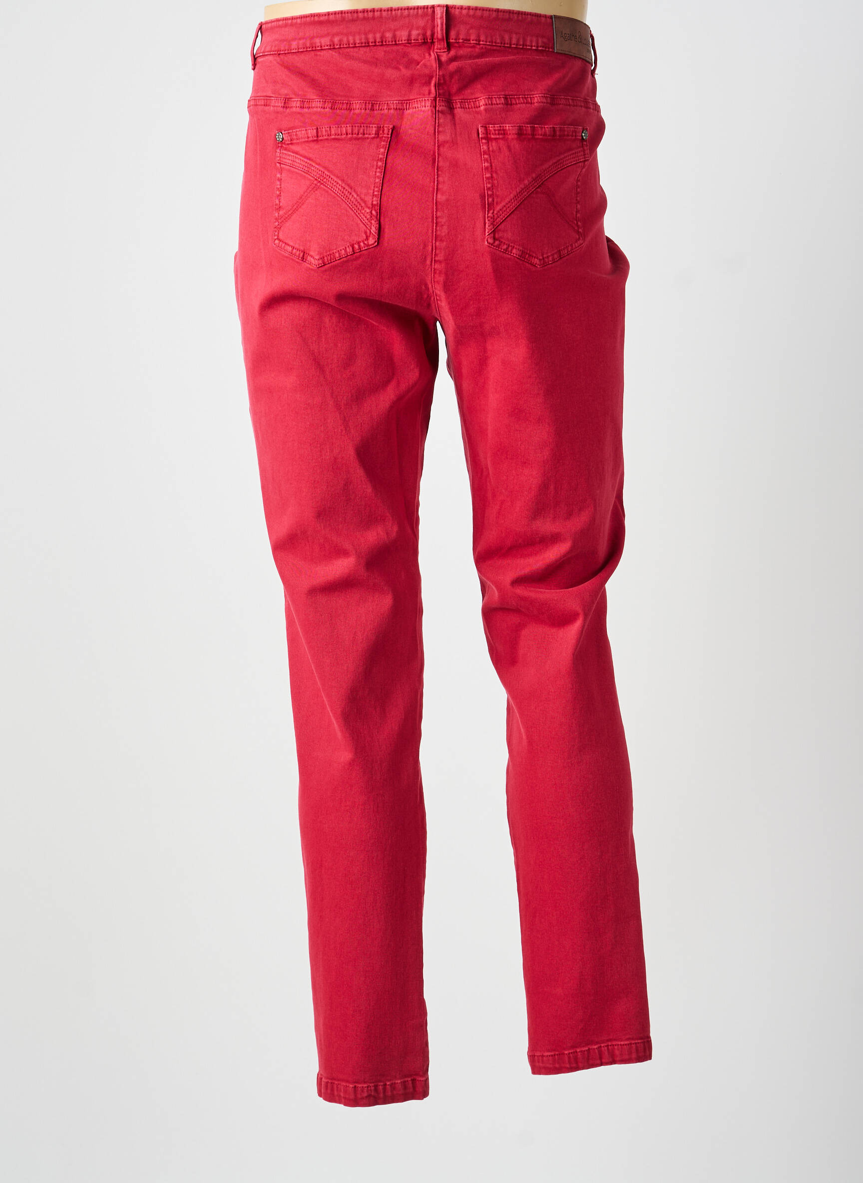 Pantalon drept elasticitate mărime normală roșu AGATHE & LOUISE femeie
