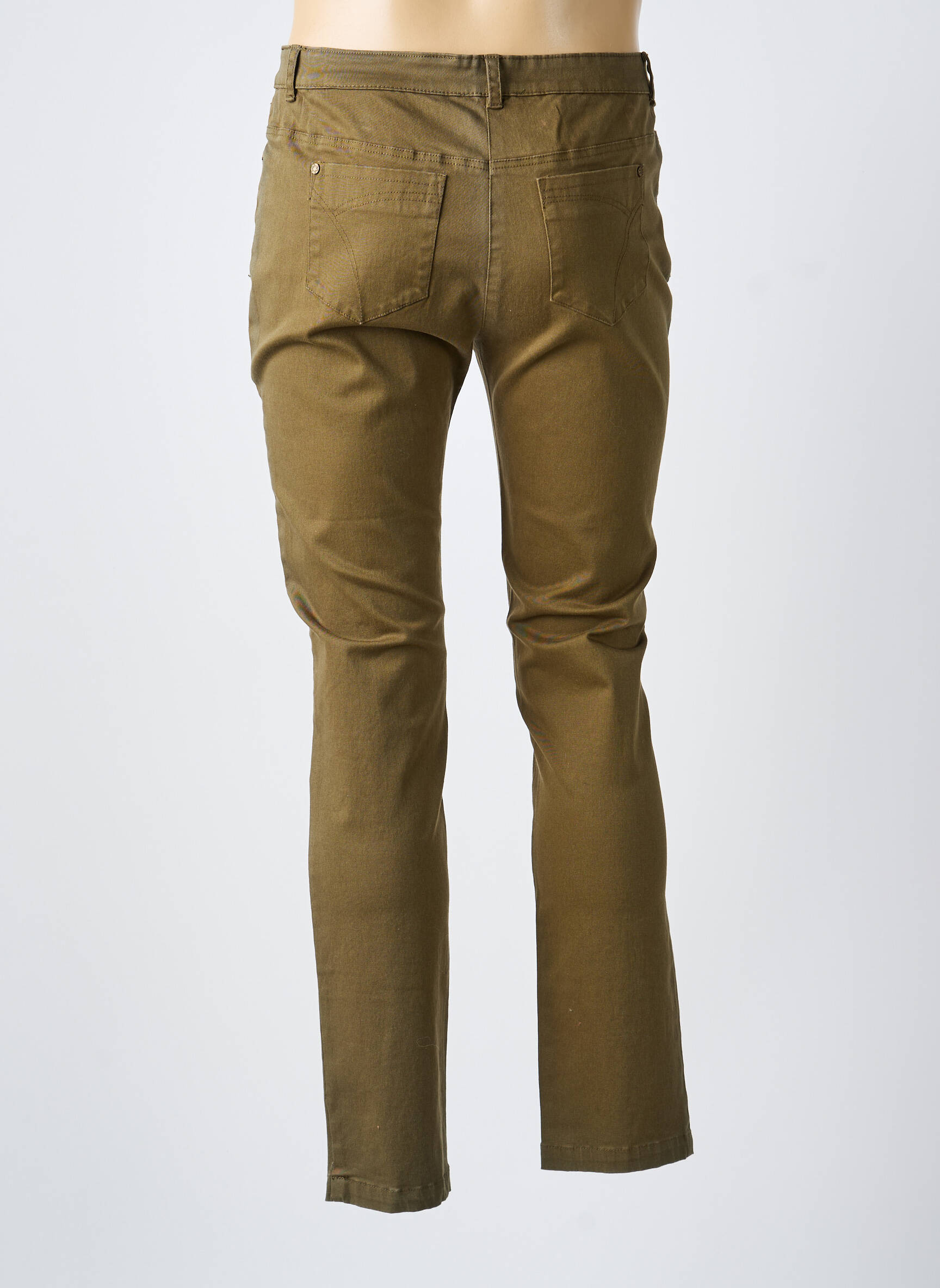 Pantalon drept elasticitate mărime normală verde AGATHE & LOUISE femeie