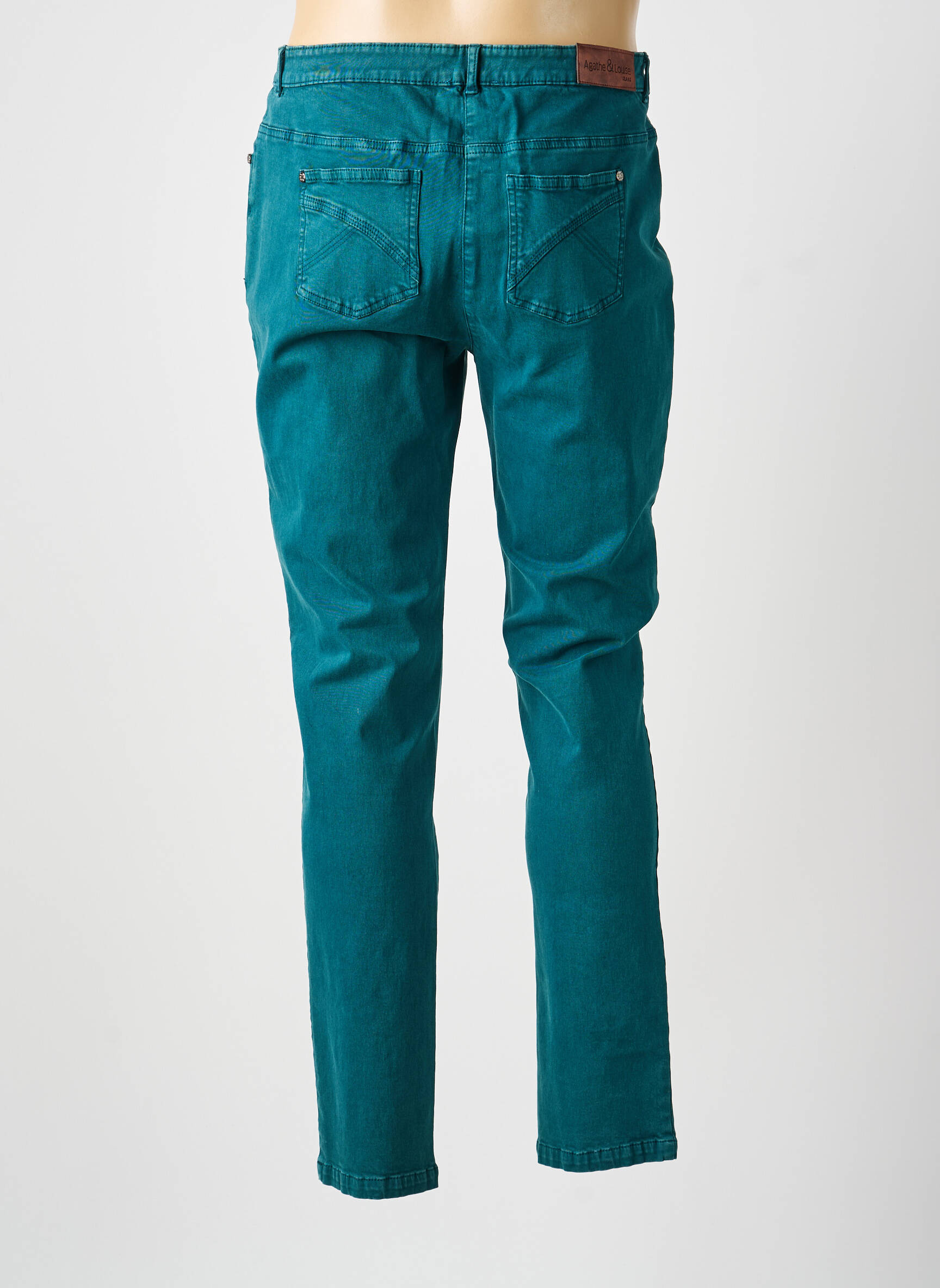 Pantalon drept elasticitate mărime normală albastru AGATHE & LOUISE femeie