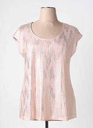Top elasticitate mâneci scurte roz SPG WOMAN femeie