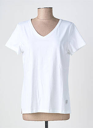 Tricou guler în v mâneci scurte alb NOOS NOOS femeie