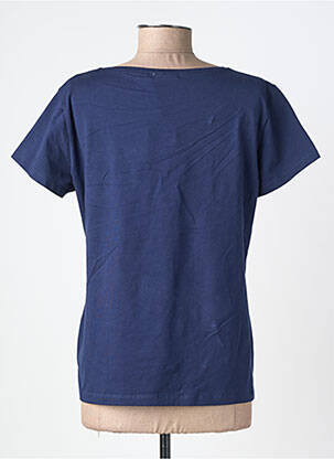 Tricou guler în v mâneci scurte albastru NOOS NOOS femeie