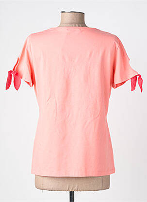 Tricou guler în v mâneci scurte roz NOOS NOOS femeie