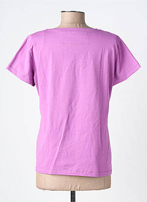 Tricou guler în v mâneci scurte violet NOOS NOOS femeie