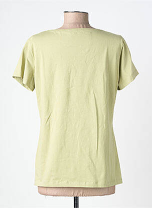 Tricou guler în v mâneci scurte verde NOOS NOOS femeie