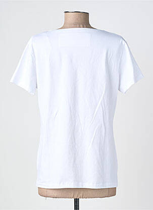 Tricou serigrafie flockată mâneci scurte alb NOOS NOOS femeie
