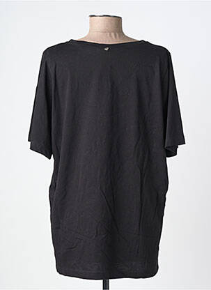 Tricou serigrafie flockată mâneci scurte negru SOPHIA femeie