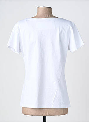 Tricou serigrafie flockată mâneci scurte alb NOOS NOOS femeie