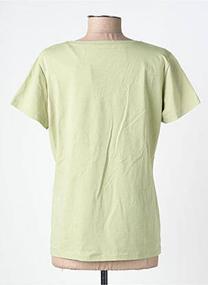 Tricou serigrafie flockată mâneci scurte verde NOOS NOOS femeie