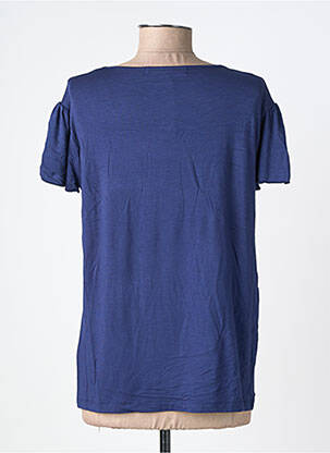 Tricou elasticitate mâneci scurte albastru TRES BOUTONS femeie