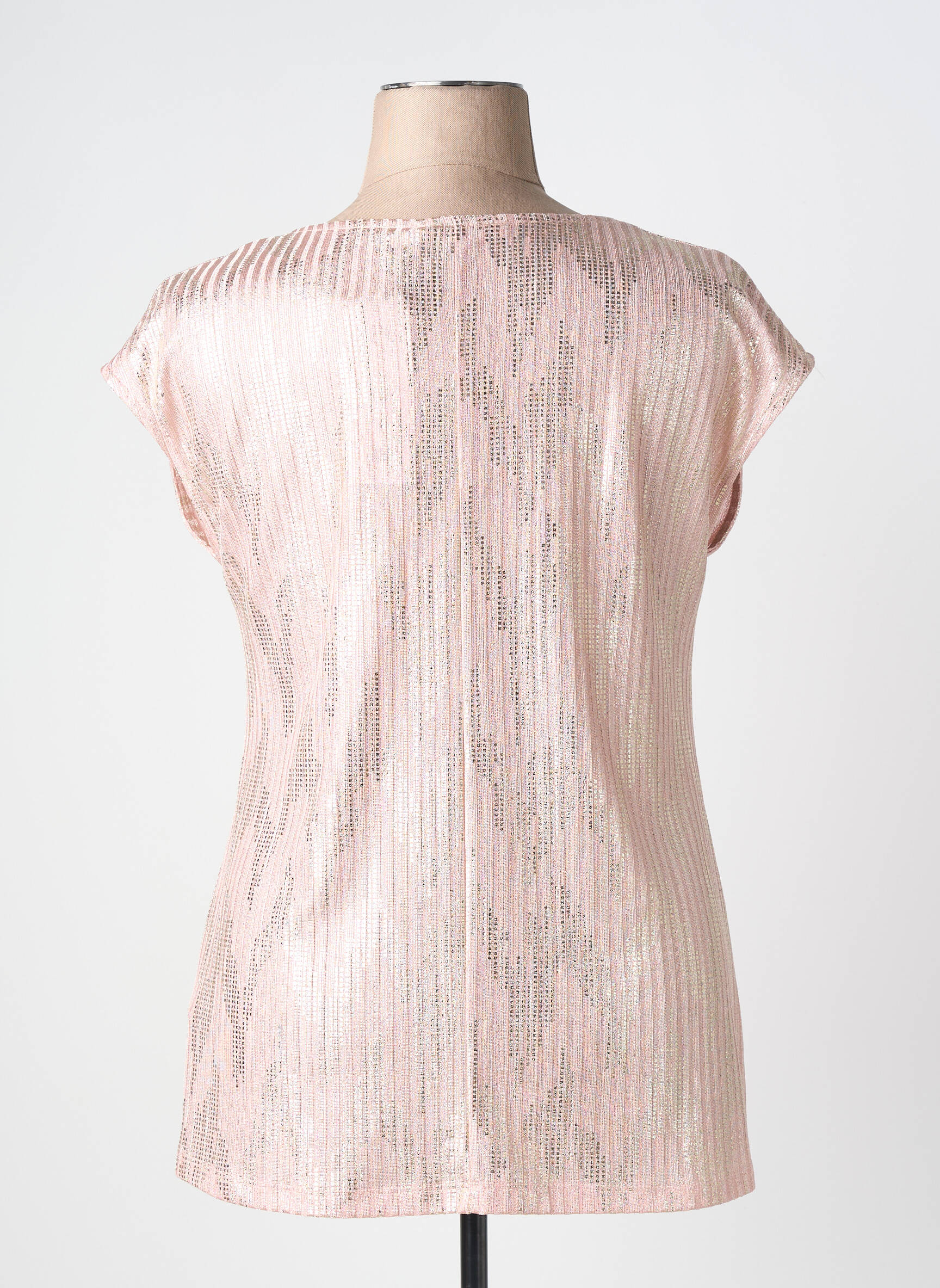 Top elasticitate mâneci scurte roz SPG WOMAN femeie